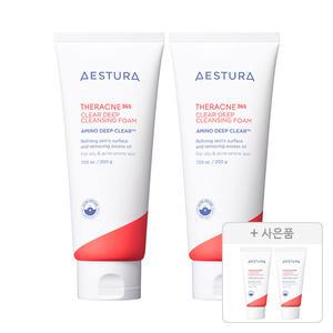 에스트라 테라크네365 클리어 딥 클렌징 폼 200g, 2개 +  증정( 클렌징 폼 30g, 2개 )