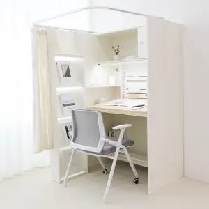 스터디플랜 에듀플랜E 와이드1000 독서실책상 전면책장형 바른자세교정 경사판