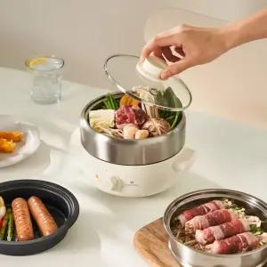 올스텐 4in1 분리세척 계란찜기 멀티쿠커 전골냄비 전기그릴 라면포트 NJM221CW