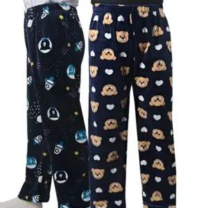 캐릭터 푹신 따뜻한 극세사 밍크 겨울 남성 수면 바지/여자/잠옷/여성/파자마/홈웨어/팬츠/가정/가정용