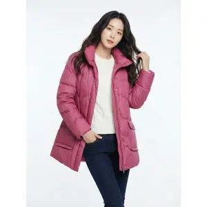 [하프클럽/크로커다일레이디]마젠타 하프넥 중기장 퀄팅  CLCSDW201