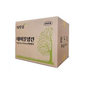 100% 천연펄프 무형광 나무숲 테이블냅킨 48밴드 80매