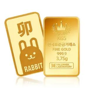 순금 12지신 토끼 골드바 3.75g [1돈]