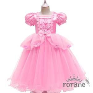 핑크 플라워 오로라 공주드레스 유아 공주코스프레