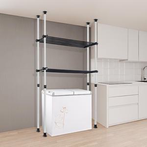 가화홈시스 폭조절 2단 대용량 더블기둥 선반행거 N3LB4020