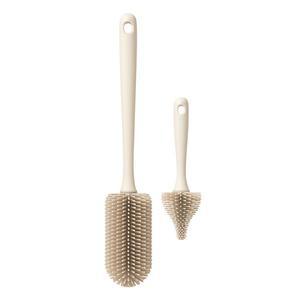 [마더케이] 실리콘 젖병 브러쉬 2종 세트_크림