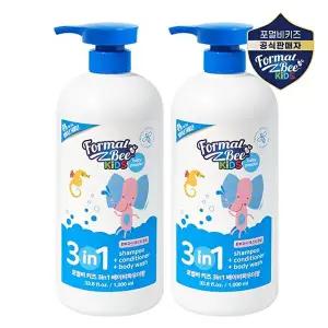 [포멀비]포멀비 키즈 3in1 올인원 샴푸 바디워시 베이비파우더향 1,000ml 1+1