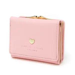 가죽 반지갑 핑크 어린이 미니 청소년 카드 (WFHN904)