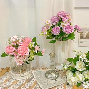 블렌딩 로즈 부쉬 5색 장미 조화 장식 인테리어 소품 s