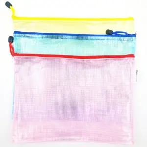 고품질 1P 백인백 포켓 지퍼파우치 B4사이즈 서류철 가방 투 PVC필통 서류홀더 클리어화일 (WFGTBDC)