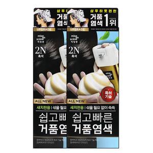 미쟝센 올뉴 쉽고 빠른 거품염색 2N 흑색 2개