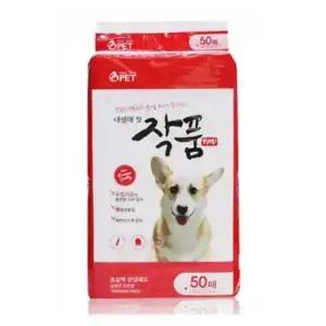 작품패드 강아지 배변 패드(레드) 50매