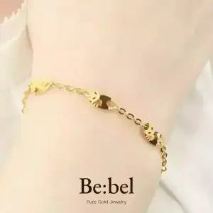 순금팔찌 3.75g(1돈) 24k 여자 라인 고양이 프레스 비벨