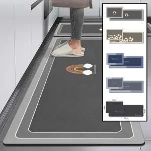 규조토 발매트 세트(와이드 대형+소형) 빨아쓰는 현관 주방 욕실 화장실 매트 물기흡수 미끄럼 세균 방지