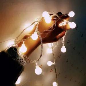 캠핑 알전구 줄조명 앵두전구 와이어줄 건전지 40구/크리스마스/앵두/장식등/무드등