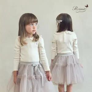 [보리보리/페리미츠]레이스 프릴 카라 티셔츠(P2531T161_47)