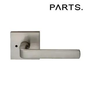 파츠 도어락 사틴스퀘어 실버 방문손잡이 레버 핀버튼형 문고리