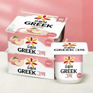 빙그레 요플레 그릭 복숭아 80g 8입 (4입번들x2개)