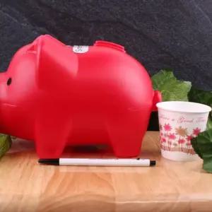 스마트 돼지 저금통 특대) 빨강 저축 열리는