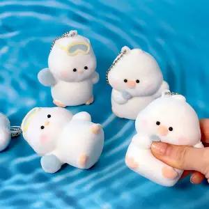 말랑 뽀송 오리 스퀴시 열시고리 가방고리 키링
