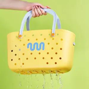 까사도르 컬러풀 펀칭 물빠짐 목욕바구니 가방