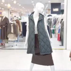 abfz sh06 큐티 후드 오리털 롱패딩 조끼  SLBFZ4FD3J