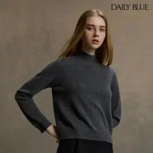 데일리블루 25FW 캐시미어100% 크롭 하이넥 컬러링 배색니트 1종