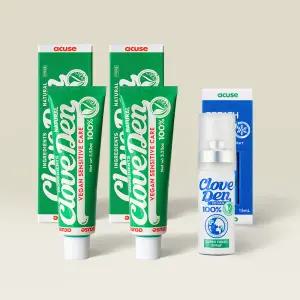 비건 치약 센서티브 100g x 2개 + 구강 스프레이 15ml 민감성 시린이케어 더블