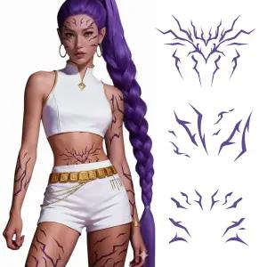 케이팝 악귀 문양 타투 스티커 케데헌 데몬 사자 헌터스 헌터즈 보이즈 굿즈 코스튬 할로윈 코스프레 문신