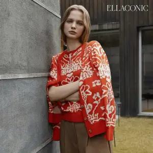 [런칭가89,000원 2만원 ] 엘라코닉 울실크 혼방 자카드 가디건