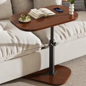 공간 활용 높이 각도 조절 회전형 이동식 사이드 테이블 침실 쇼파 다용도 노트북 티테이블