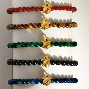 골드앤 순금 24K 황금 거북이 천연석 비즈 팔찌 소