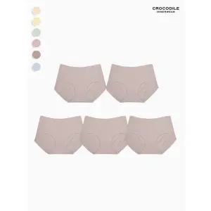 [하프클럽/크로커다일 이너웨어]라이크라 프리컷 팬티 5종세트 택1