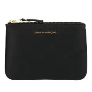 로고 프린트 지퍼 가죽 지갑 SA8100 BLACK