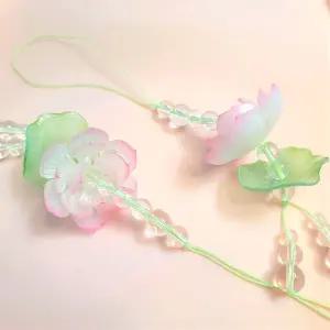 [셀플리]연꽃 비즈 키링 불교 악세사리 룸미러 차량 꾸미기 오토바이 내부 신차 선물 차내부 행운 BB0325