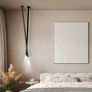 LED 롱스틱 매입등 각도조절 포인트조명 반매입형 5W 무광니켈 블랙