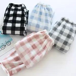 겨울 커플 수면바지 극세사 밍크 융털 파자마 남녀공용 홈웨어 잠옷 바지