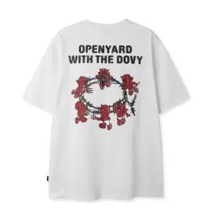 [정품] 오와이 데일리 니트 맨투맨 후드 스트릿 OY BARBED LOGO Y TEE - WHITE