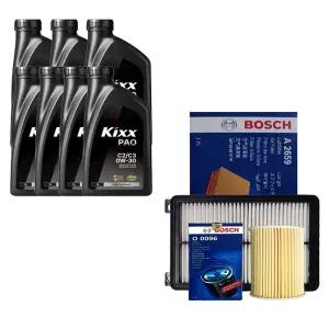 더뉴팰리세이드(LX2) 디젤 킥스 PAO C2 C3 0W30 7L 엔진오일 오일필터 에어필터 세트