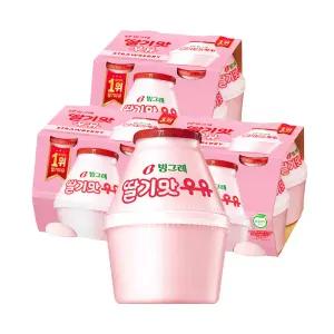 빙그레 딸기맛 단지우유 240ml 12개