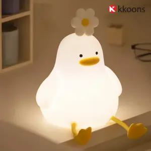 플라워 실리콘 무드등 오리