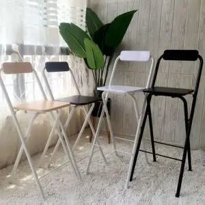 간단한 화이트 카페 접이식 모던 높은의자