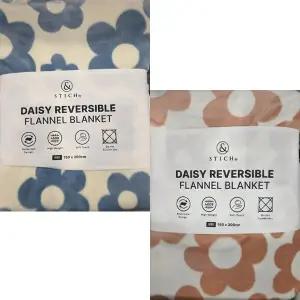 코스트코 데이지 플란넬 양면 담요 2종택1 150X200cm 겨울담요
