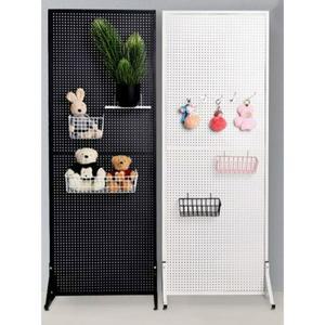 타공판스탠드 바퀴 선반 진열대 이동식 홀더 스탠딩 스탠드