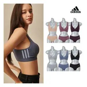 (이월)[아디다스] 에어브릭 퍼포먼스 여성 브라팬티 3세트 807770