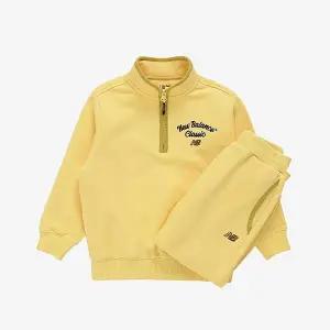 뉴발란스 키즈 펠트로고 반집업 기모셋업 NK9YE4101U-30 트레이닝 _