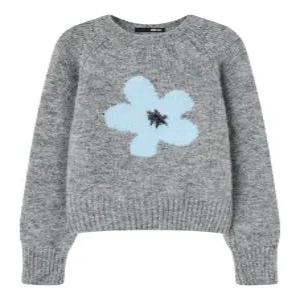 [비엔엑스]빅 플라워 자수 긴팔 레글런 니트 (BX4KP001L0)