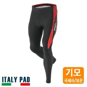 엠씨엔 겨울 방한 기모 메탈릭레드 자전거 패드바지 팬츠