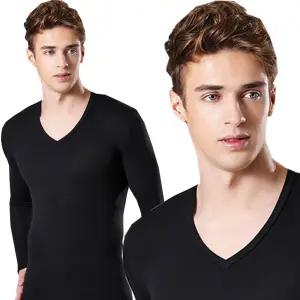 제임스딘 V넥 모달 에어로히트 남성상의내의 남자내복 윗도리 JHMIX012
