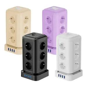 ORDFLES 16구 고속 USB 충전고용량 4000W 과부하차단 타워형 멀티탭